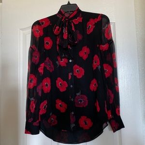 Poppy chiffon top